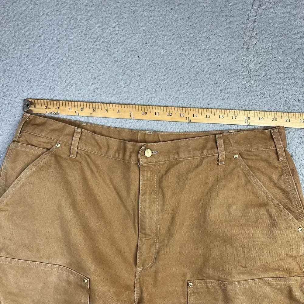 Vintage Carhartt B01 BRN Canvas Double Knee Mens Pants‎ Y2K Size 42x30 USA Made